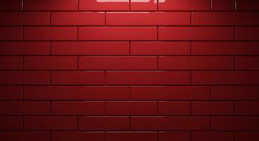 Red brick wall background with light source photo