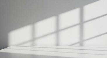 White table with sunlight coming through the window photo