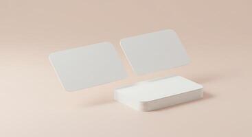 A white square card with a square cut out of it photo