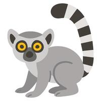 Zoo Lemur illustration, Colorful Lemur art, Colorful Safari Animal Clipart, Animal design sublimation vector