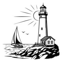 Beautiful Beach Scene Design For Sublimation Projects vector