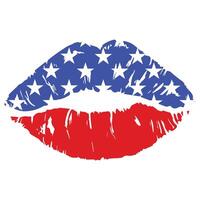 Independence Day Lip Design for Sublimation Prints vector