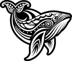 A humpback icon in glyph style vector