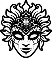 A filled style icon depicting venice mask vector
