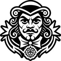 A glyph style icon showing opera singer vector