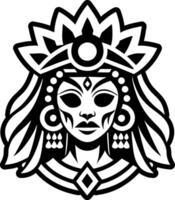 Mexican queen icon in solid style vector
