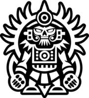 A glyph style icon of Ixtlilon vector