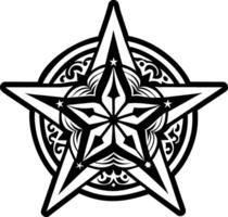 A glyph style icon of star vector