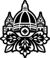 A solid style icon of florence tattoo artwork vector