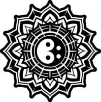A glyph style icon of feng shui harmony vector