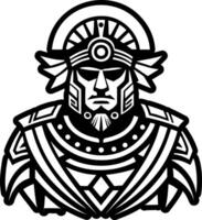 A glyph style icon of warrior tattoo vector