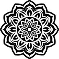 A glyph style icon of mandala artwork vector