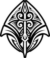 Spear head icon in glyph style vector