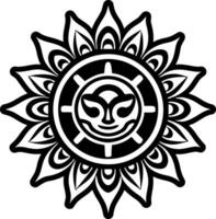 A glyph style icon of sun vector