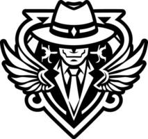 A filled style icon of gangster tattoo vector