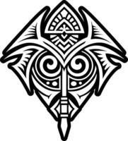A glyph style icon of spear vector