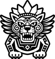 A solid style icon of tepeyollotl vector