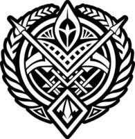 Trible tattoo icon in solid style vector