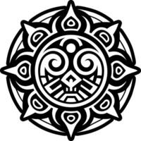 Hawaiian sun icon in glyph style vector