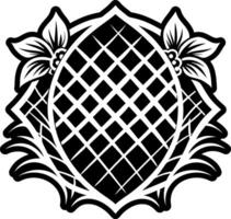 A fishing net icon in filled style vector