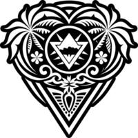 A filled style icon of island vector