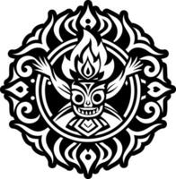 Fire dancer icon in filled style vector