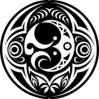 A solid style icon of duality vector