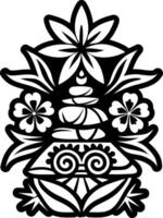 A hawaiian rocks icon in solid style vector