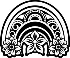 A rainbow art icon in glyph style vector