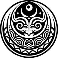 Moon symbol icon in solid style vector