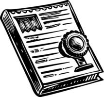 A vintage style illustration of a tax ledger vector