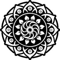 Solid icon showing buddhist spiral energy flow vector