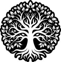 A glyph style icon of tree vector