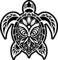 A turtle icon in glyph style vector