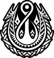 Nautical hook icon in solid style vector