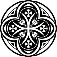 A hawaiian cross icon in solid style vector