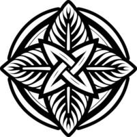 Leaf symbol icon in solid style vector