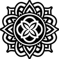 Solid icon showing geometric mandala vector