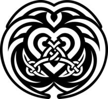 Island love icon in solid style vector