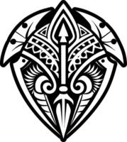 A spear carving icon in filled style vector