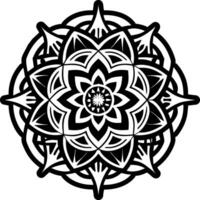 A glyph style icon of cosmic mandala symbol vector