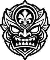 A glyph style icon of tiki mask vector