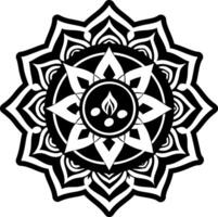 A filled style icon showing mandala pattern vector