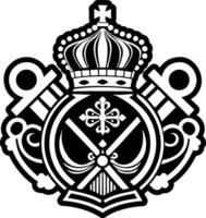 A solid style icon showing vatican papal tattoo vector