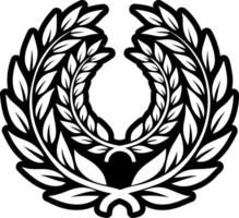 A laurel wreath with leaves on it vector