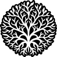 A solid style icon of black coral vector