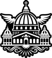 A filled style icon depicting peter basilica vector