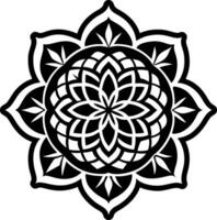 A glyph style icon showing sacred geometry flow vector
