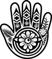 Divine hand icon in solid style vector