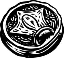 A vintage style illustration showing notary seal vector